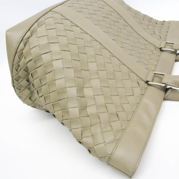 BOTTEGA VENETA Green Leather Intrecciato Tote Bag - Picture 7 of 15